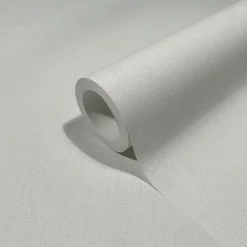 Vliestapete Textil Optik Uni Modern Weiß Hellgrün 47612