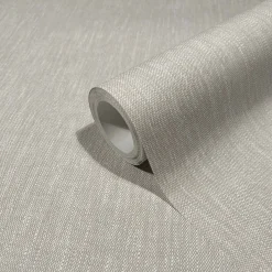 Vliestapete Textil Optik Uni Modern Beige Weiß 47613