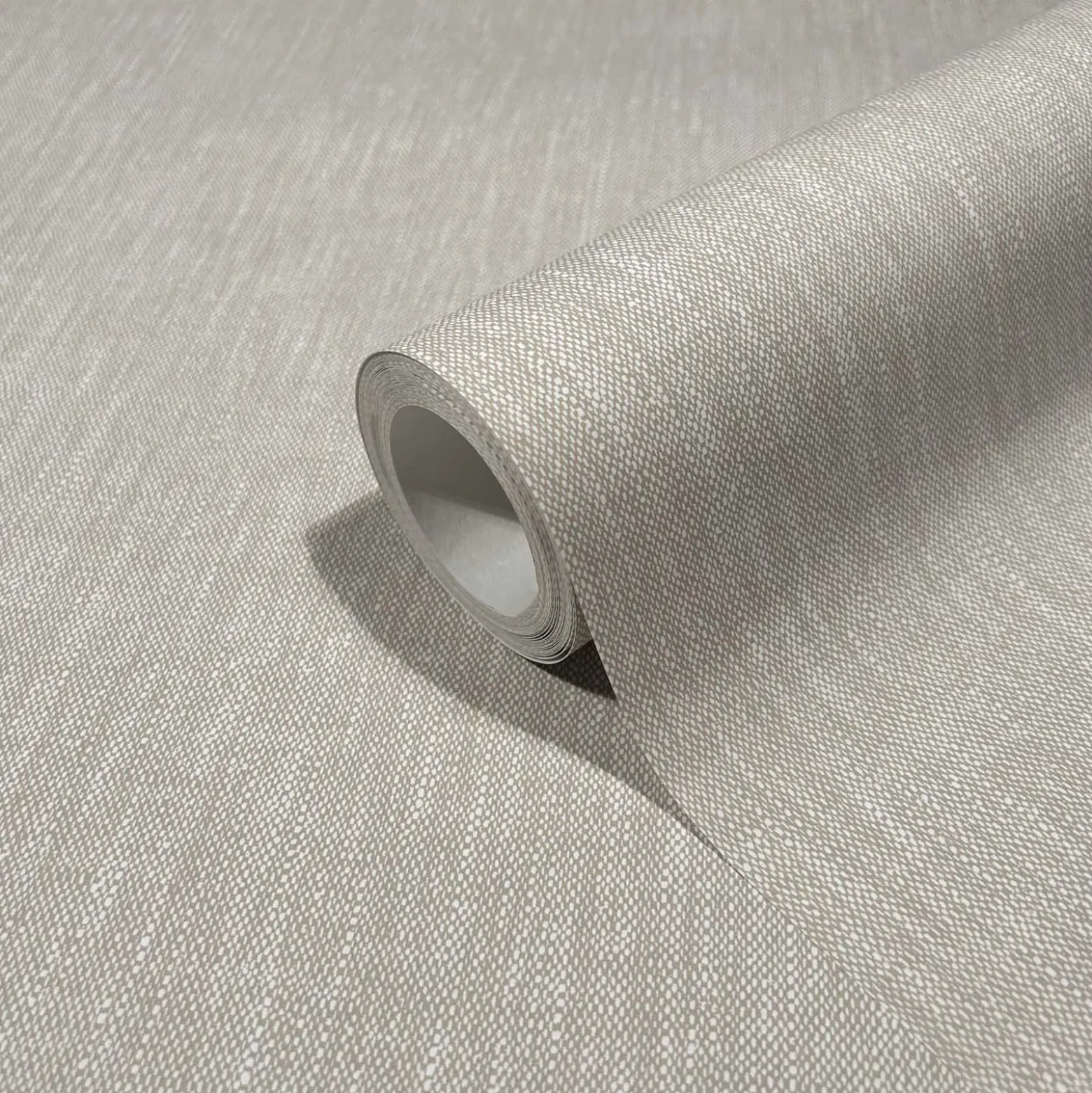 Vliestapete Textil Optik Uni Modern Beige Weiß 47613