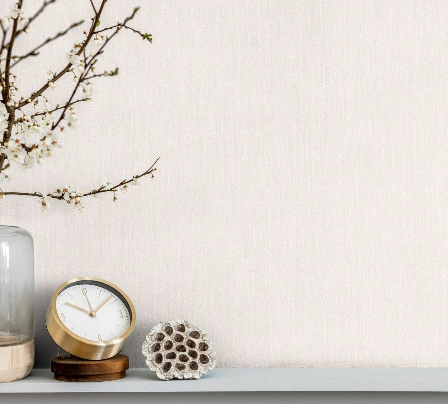 Vliestapete Textil Optik Uni Modern Beige Grau 47618