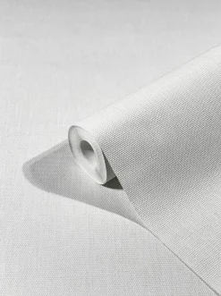 Vliestapete Textil Struktur Uni creme-weiß 33332