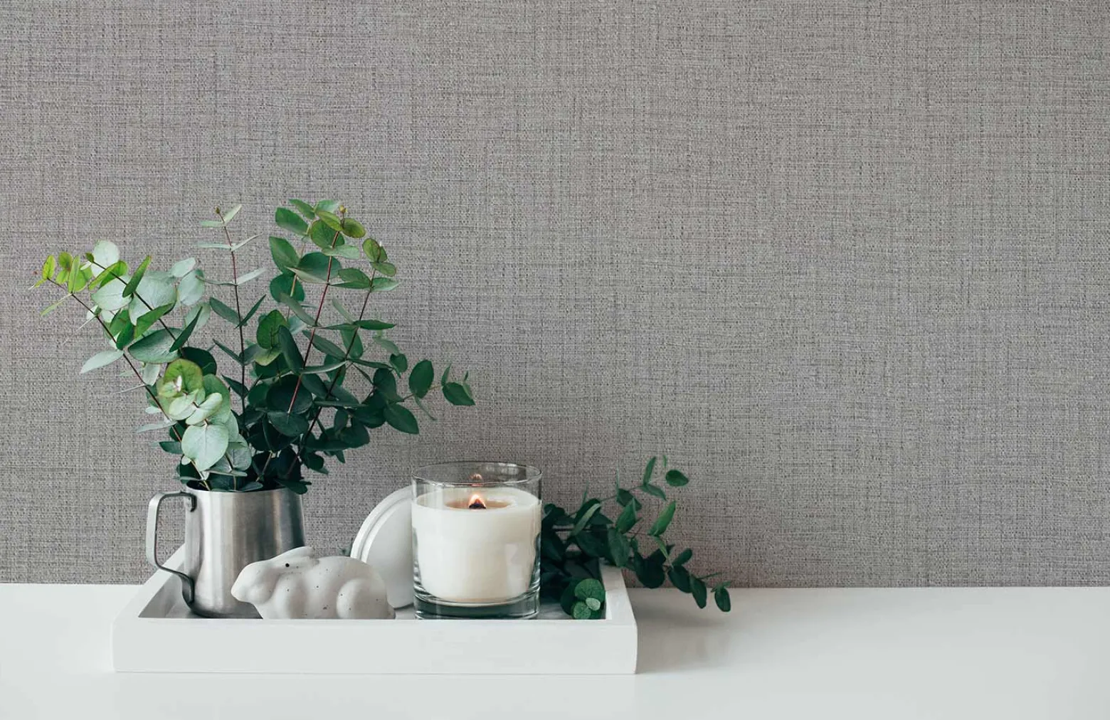 Vliestapete Textil Struktur grau-braun 38528-6