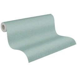 Vliestapete Textil Struktur Einfarbig Hellgrün 39655-4