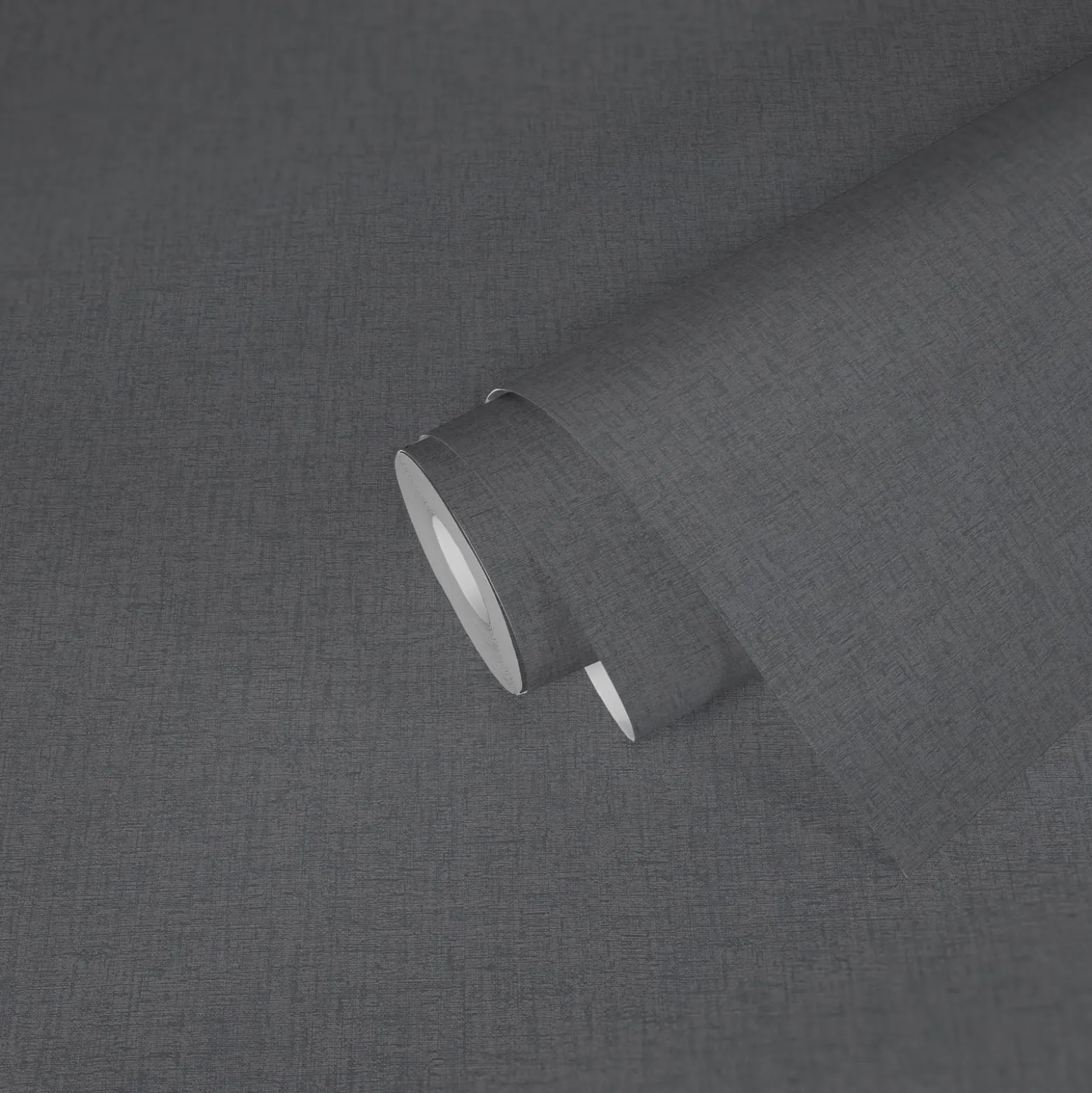 Vliestapete Textil Struktur Einfarbig Anthrazit 39655-2
