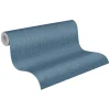 Vliestapete texturiert Uni blau schwarz 37952-1