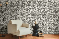 Vliestapete Tierfell Zebra Schwarz Weiß 78217-1
