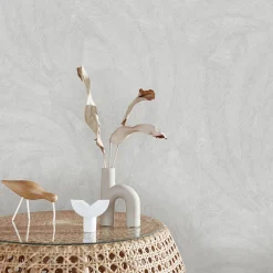 Vliestapete Tropen Blätter Creme Silber Metallic 10476-31