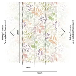 Vliestapete Tropisch Aquarell Creme Bunt 39693-1