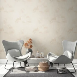 Vliestapete Tropisch Blätter Beige Creme 38663-3