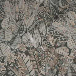 Vliestapete Tropisch Floral Schwarz Grau Braun 39653-3