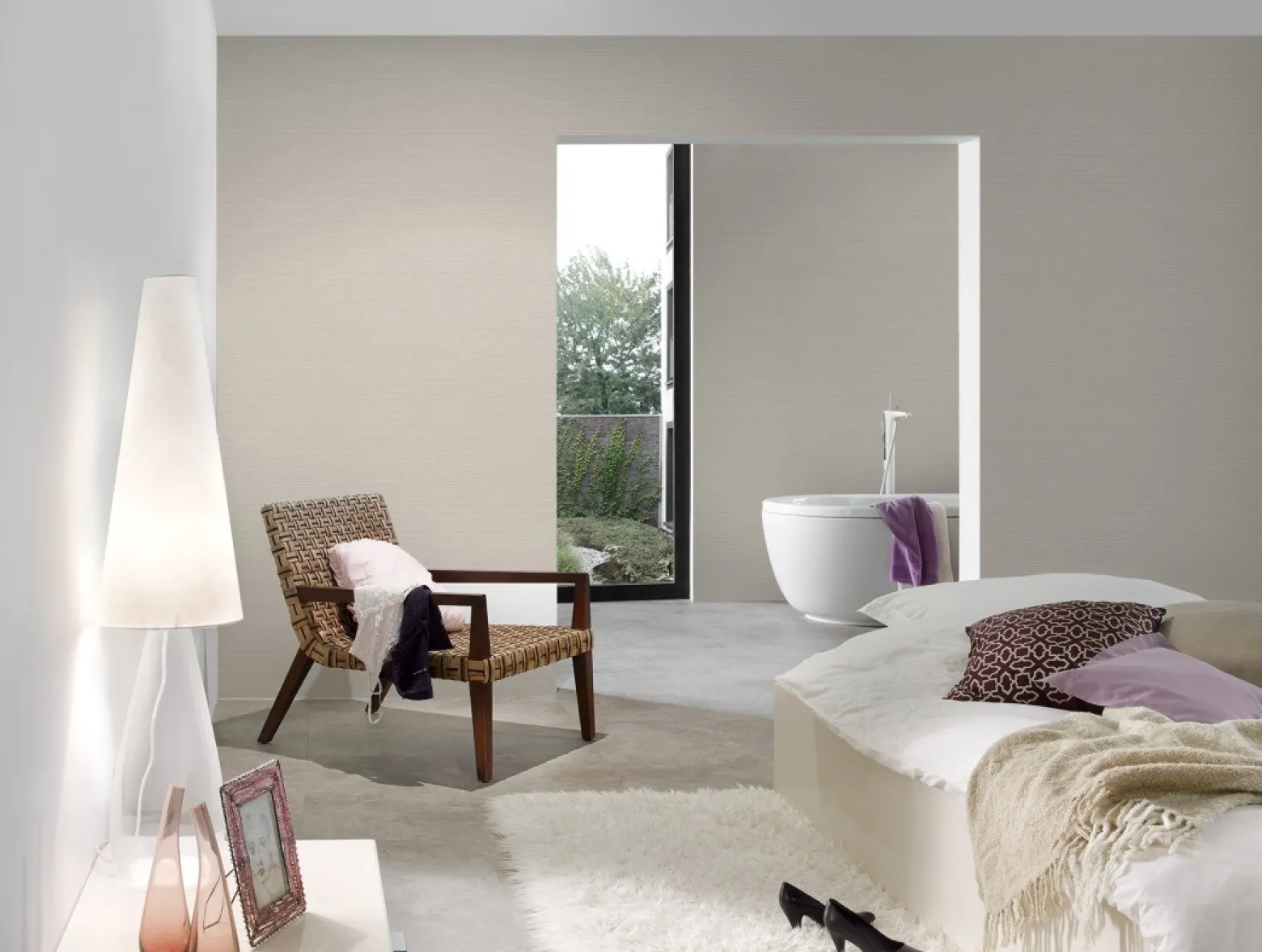 Vliestapete Uni beige AS Creation 30688-6