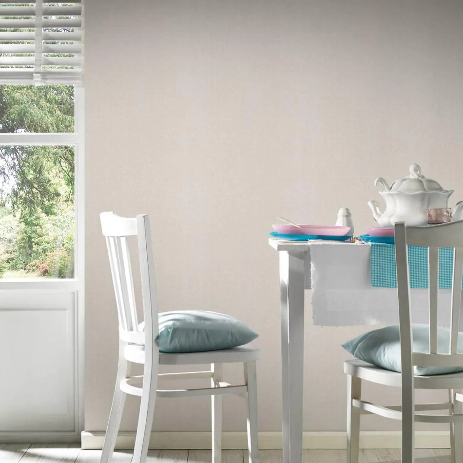 Vliestapete Uni beigegrau livingwalls Hygge 36380-5