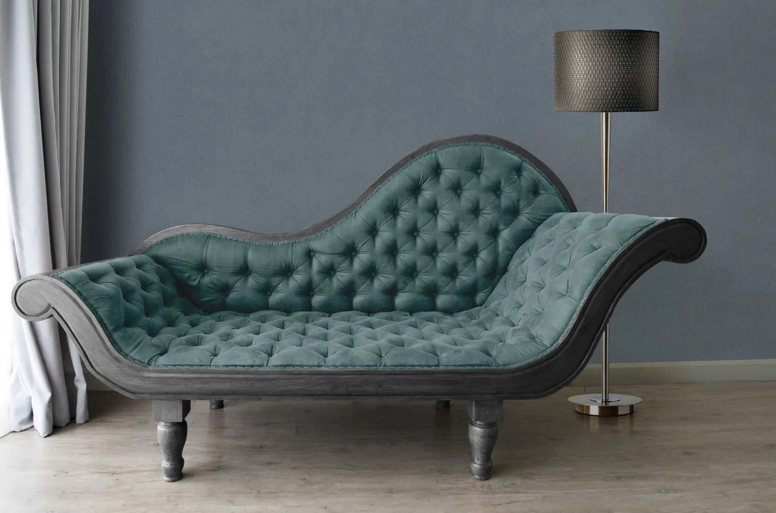 Vliestapete Uni-Design Einfarbig blau-grau 38369-3
