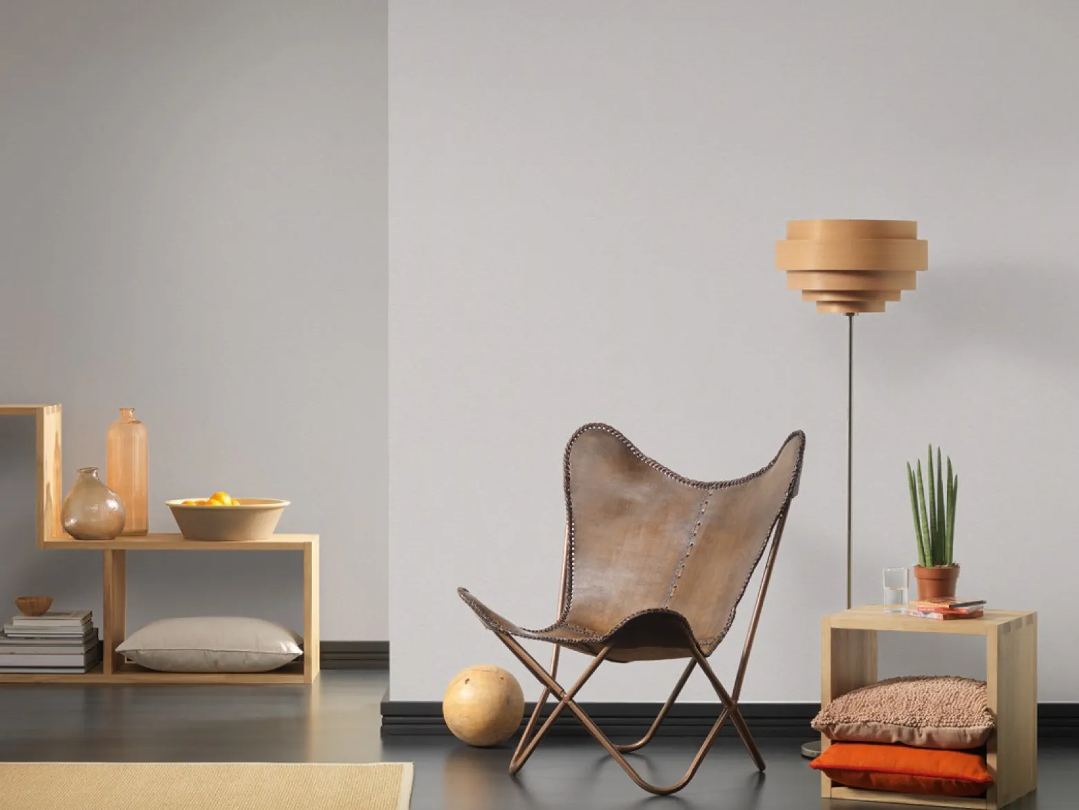 Vliestapete Uni-Design Struktur graubeige 30526-7