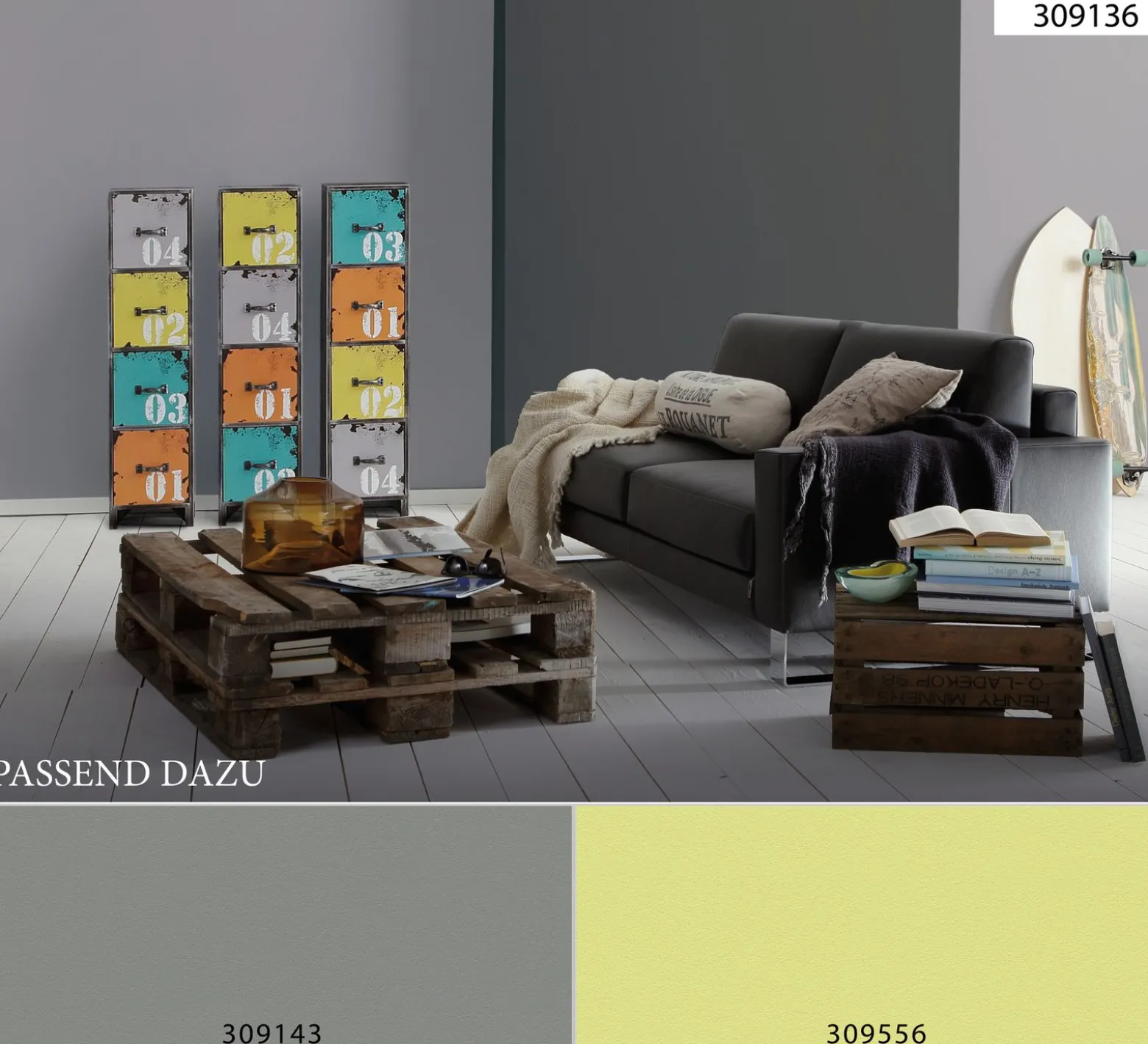 Vliestapete Uni grau AS Creation 3091-36