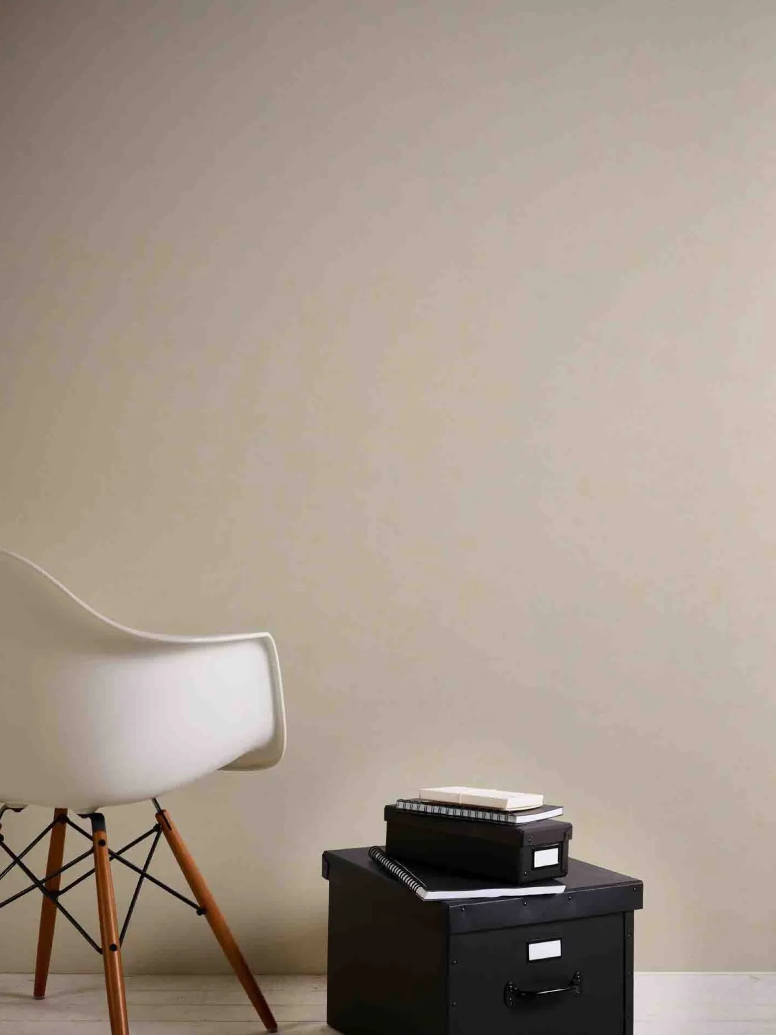 Vliestapete Uni grau-beige 37656-7