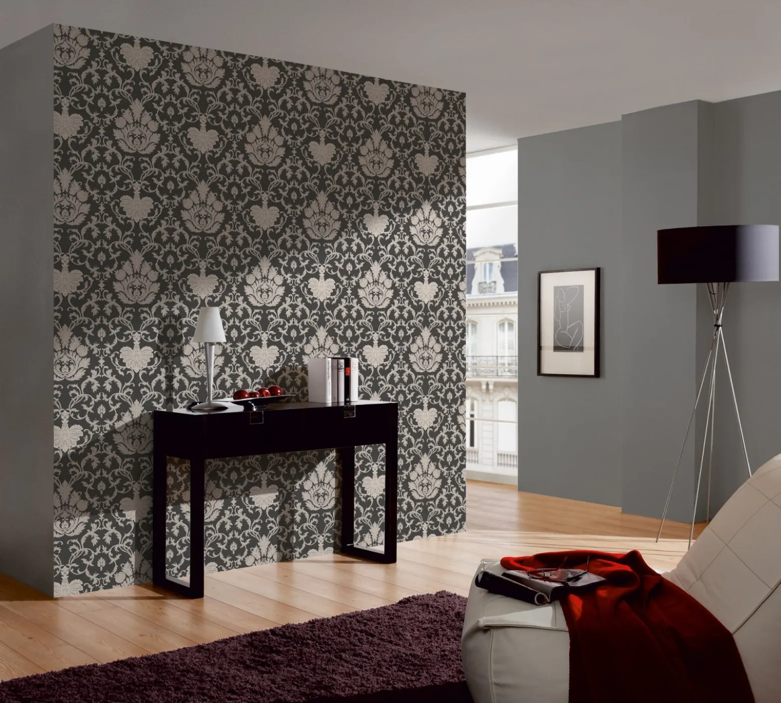 Vliestapete Uni grau Elegance AS Creation 93676-4