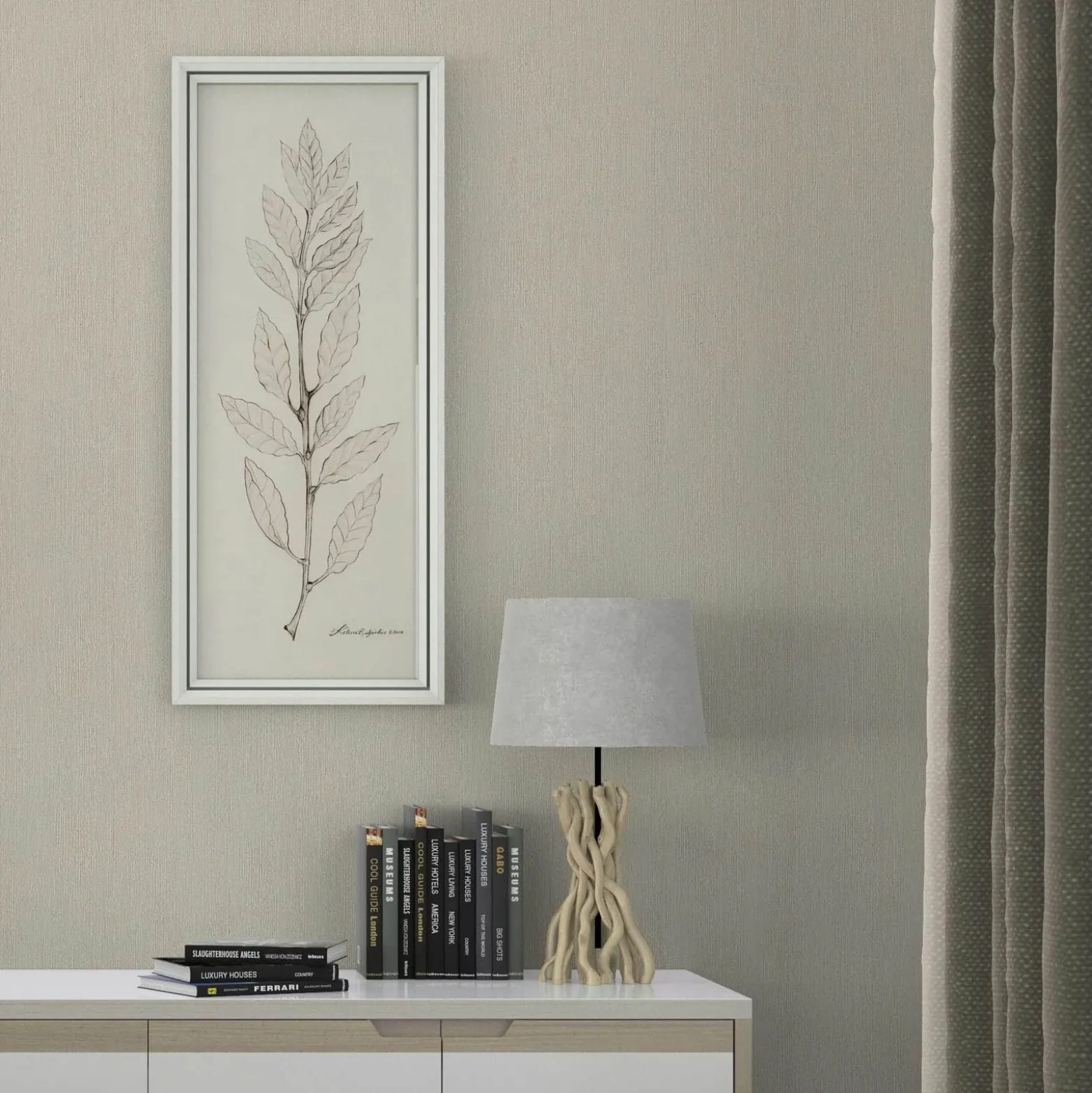 Vliestapete Uni Holzoptik Struktur Weiß Beige 35359