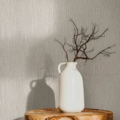 Vliestapete Uni Holzoptik Struktur Grau Braun 35354