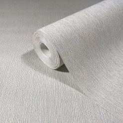Vliestapete Uni Holzoptik Struktur Creme Grau 35352