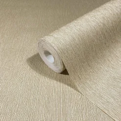 Vliestapete Uni Holzoptik Struktur Beige Creme 35358