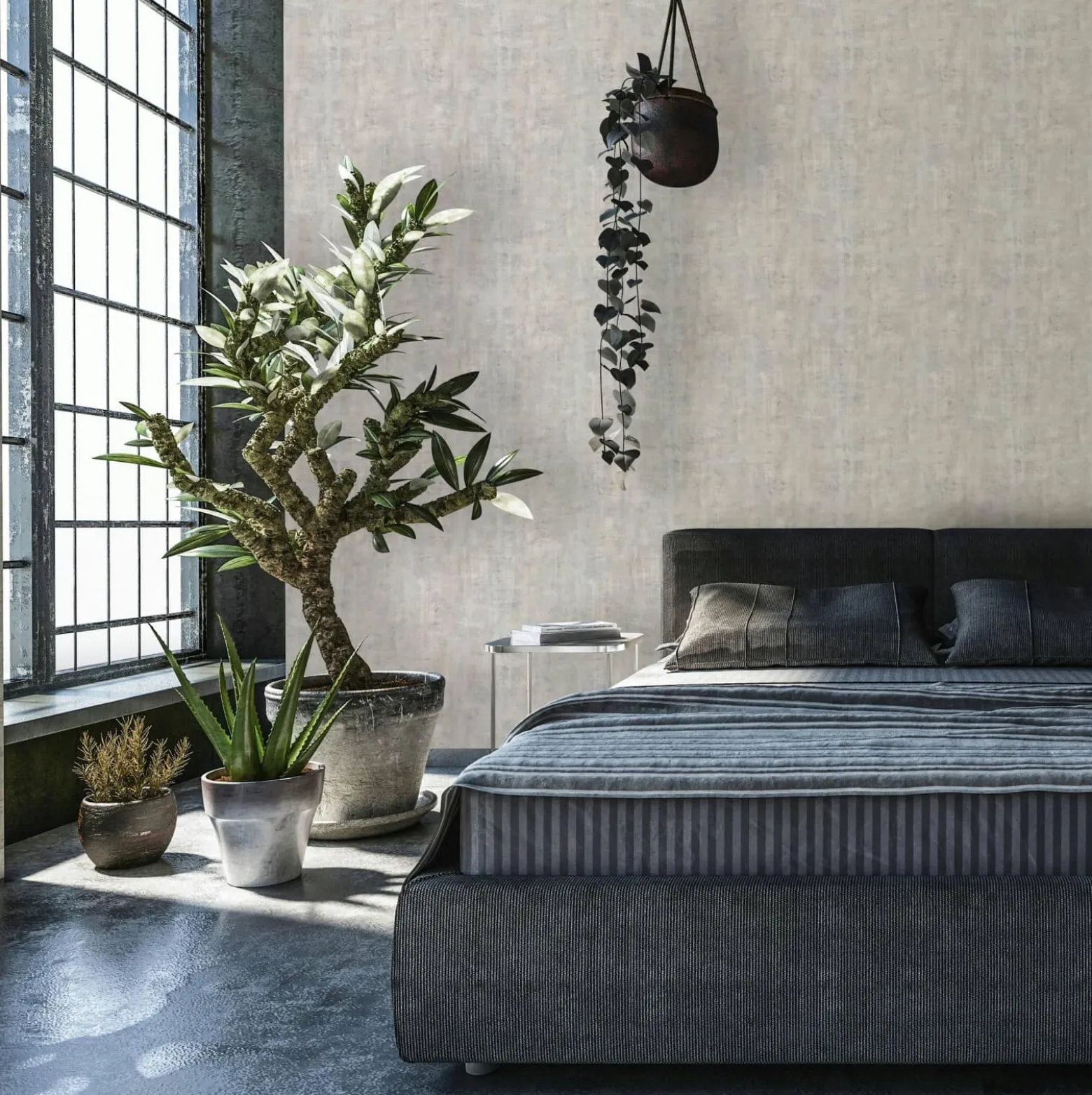 Vliestapete Uni Industrial Betonoptik Beige Grau 81611