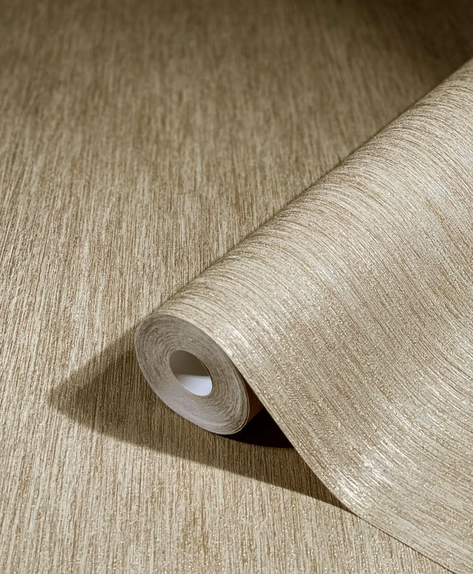 Vliestapete Uni Meliert beige gold metallic 85755