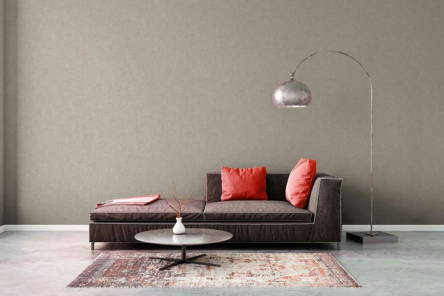 Vliestapete Uni meliert cremebeige gold metallic 32261-2