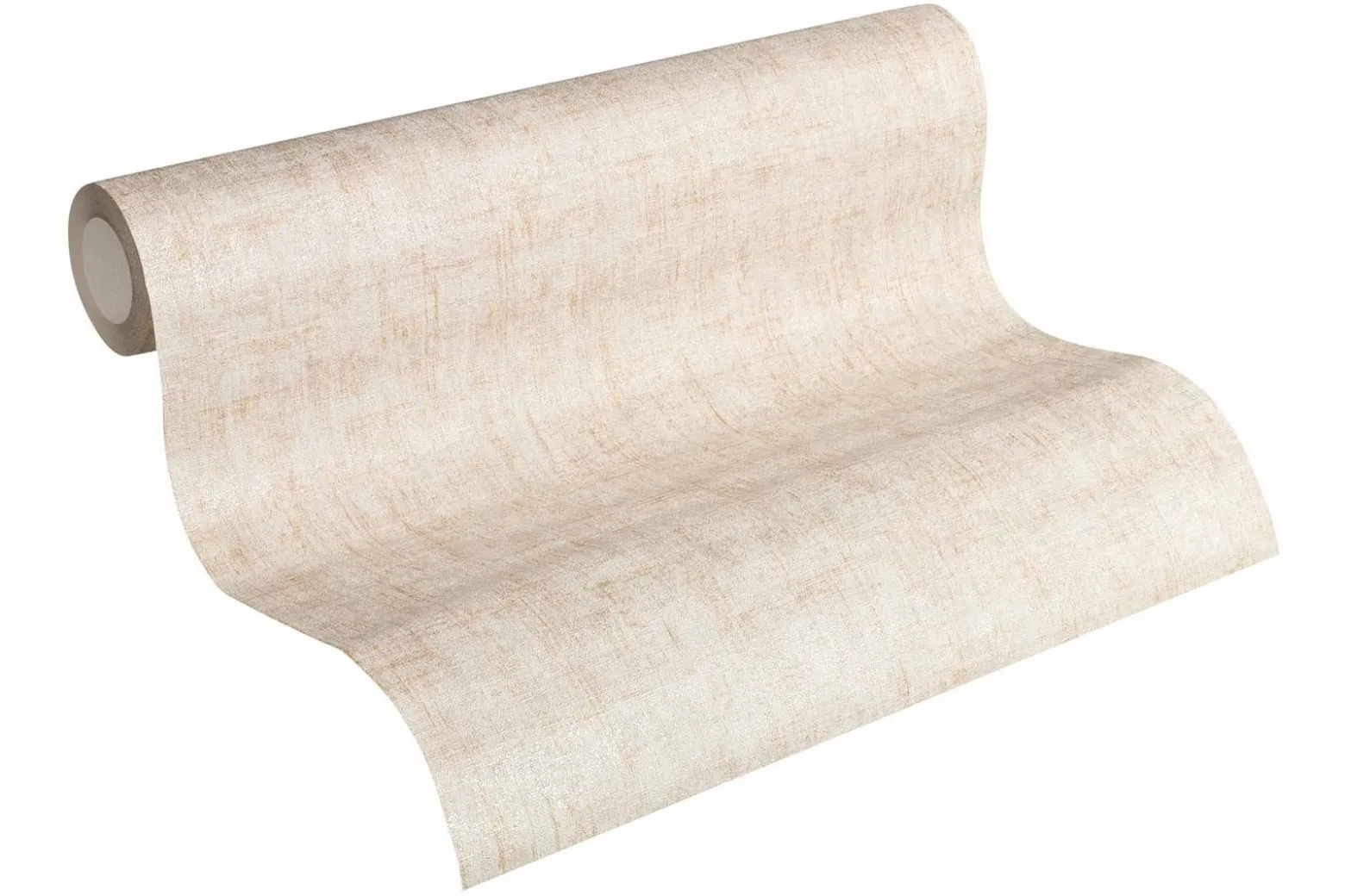 Vliestapete Uni meliert cremebeige gold metallic 32261-2