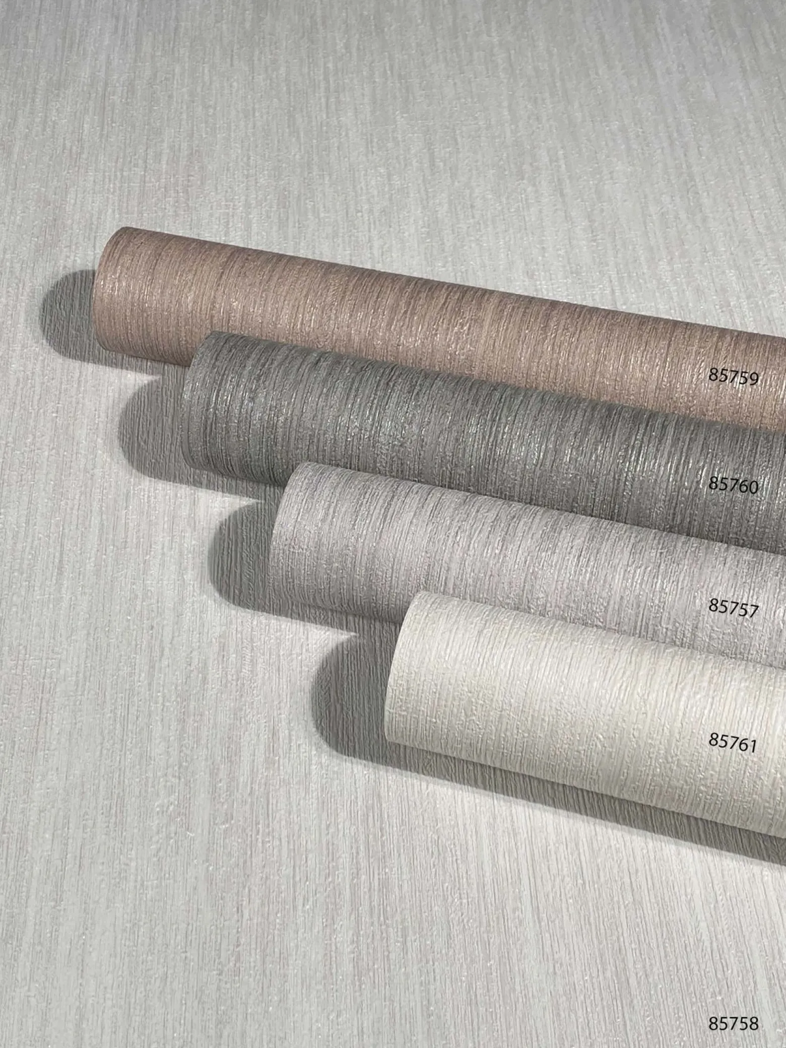 Vliestapete Uni Meliert Grau Metallic 85760