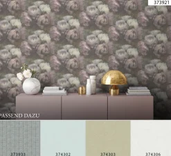 Vliestapete Uni meliert grün beige 37430-3