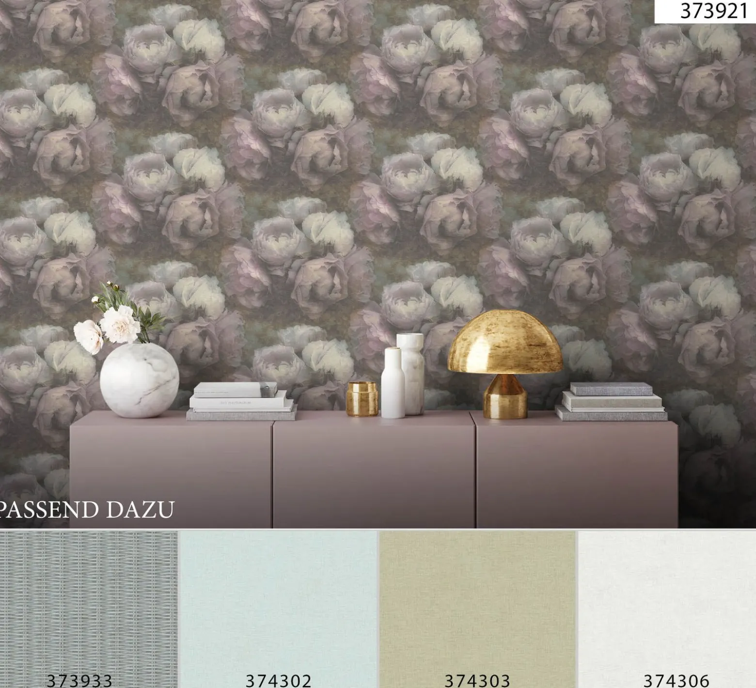 Vliestapete Uni meliert grün beige 37430-3
