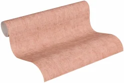 Vliestapete Uni meliert lachs-rot grau 37334-3