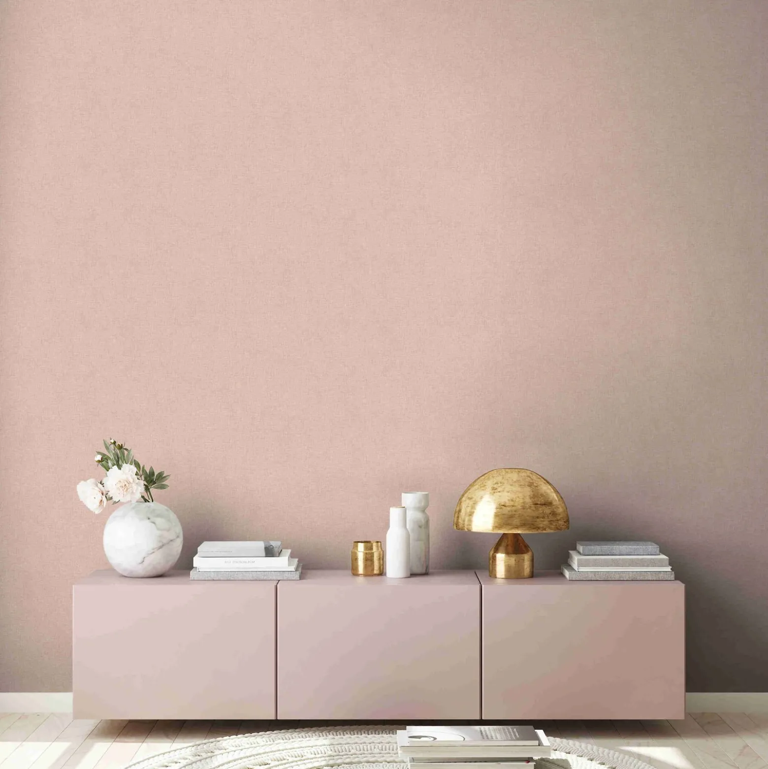 Vliestapete Uni meliert rosa beige 37430-1