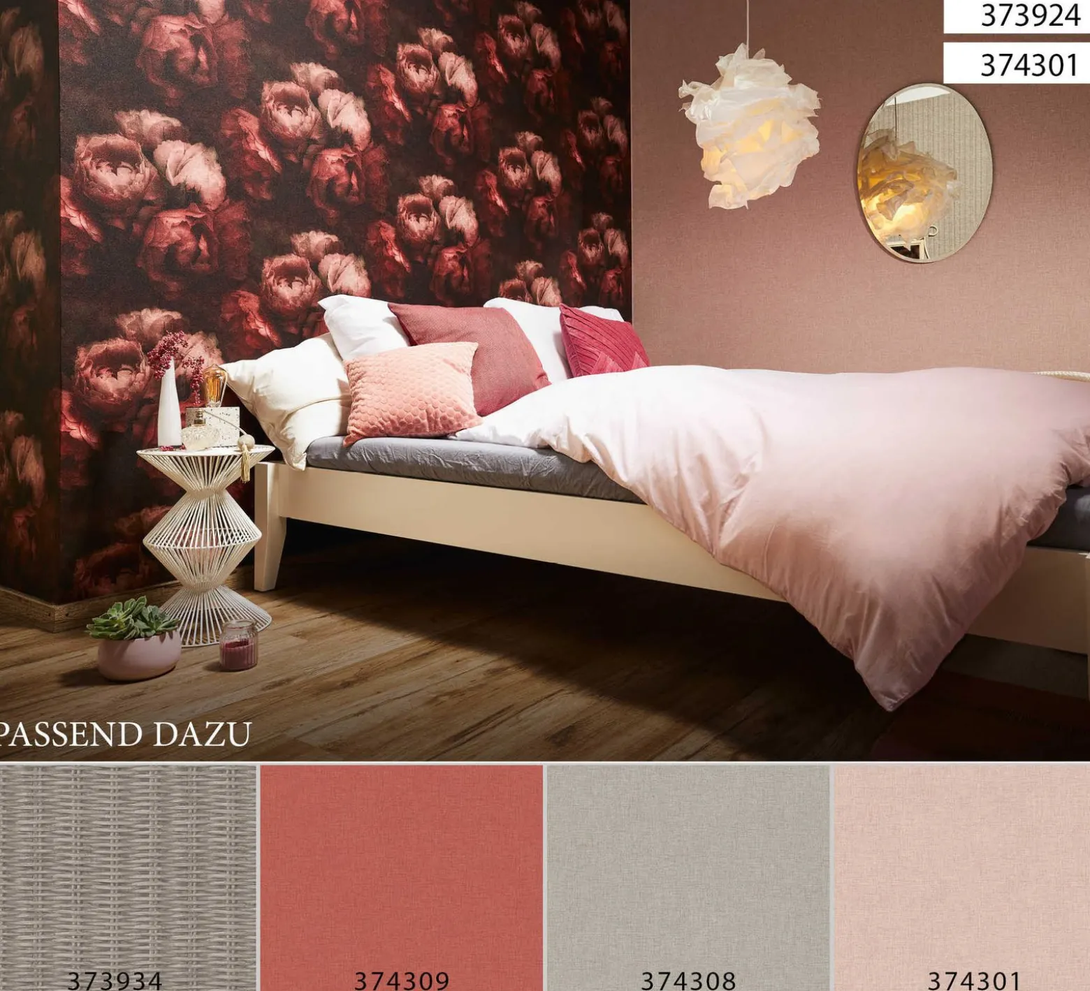 Vliestapete Uni meliert rosa beige 37430-1