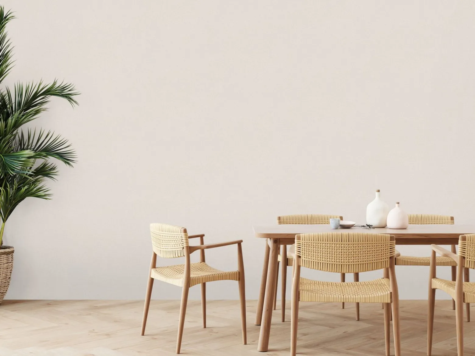 Vliestapete Uni Meliert Struktur Creme Grau 38925-6