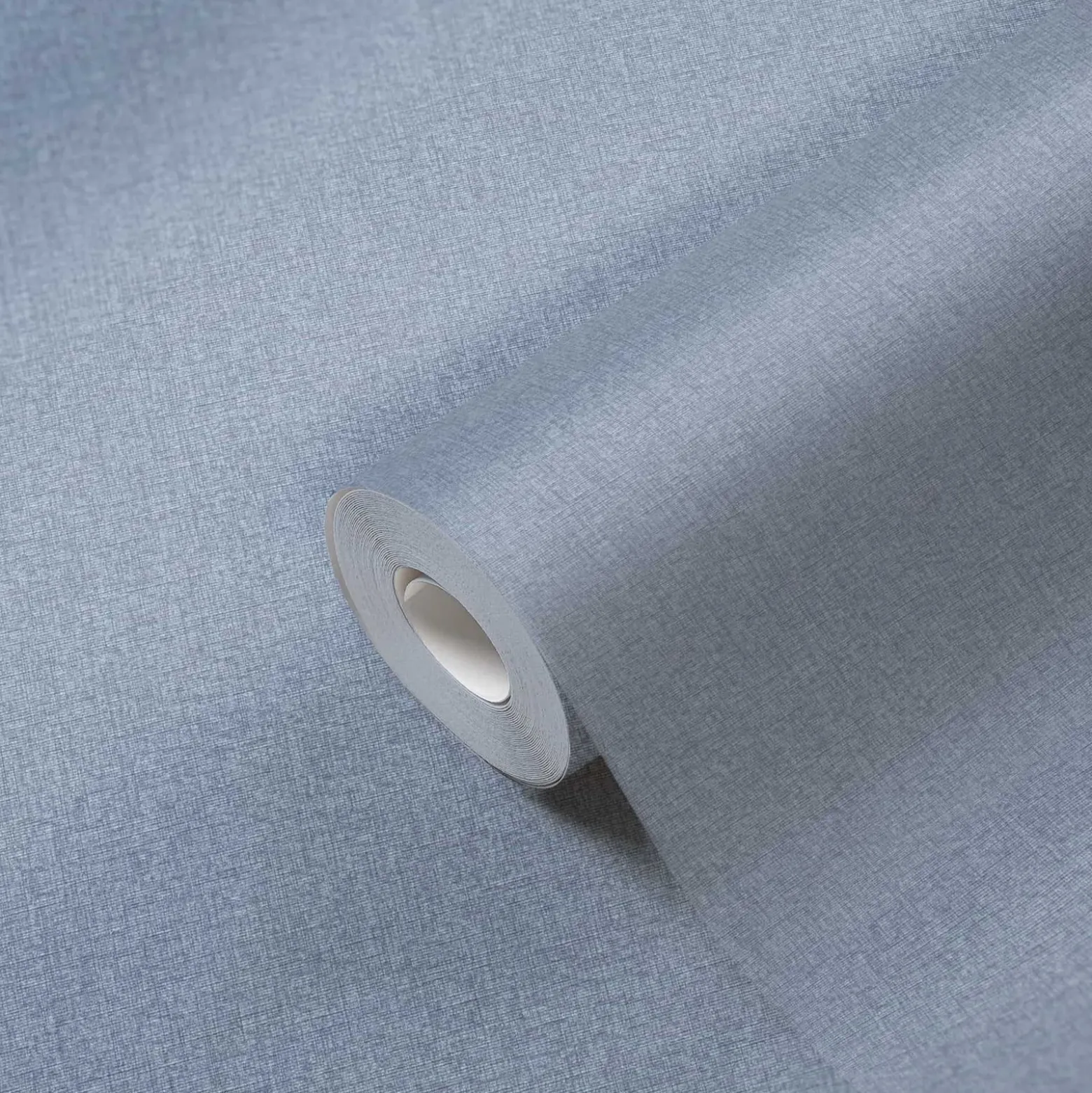 Vliestapete Uni Meliert Struktur Blau 39353-4
