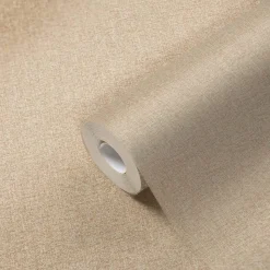 Vliestapete Uni Meliert Struktur Beige 39353-8