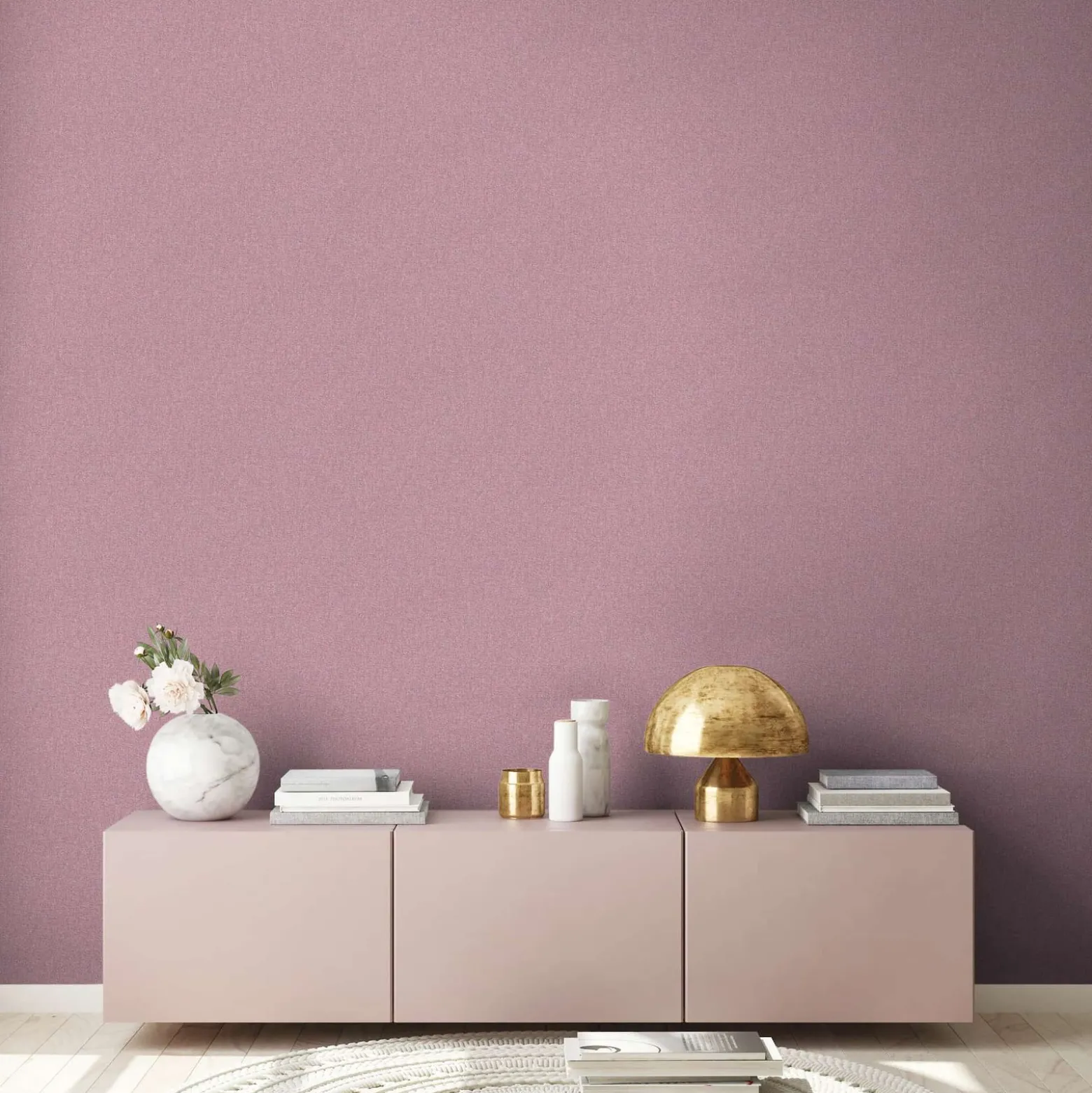 Vliestapete Uni Meliert Struktur Lila Rosa 39353-9