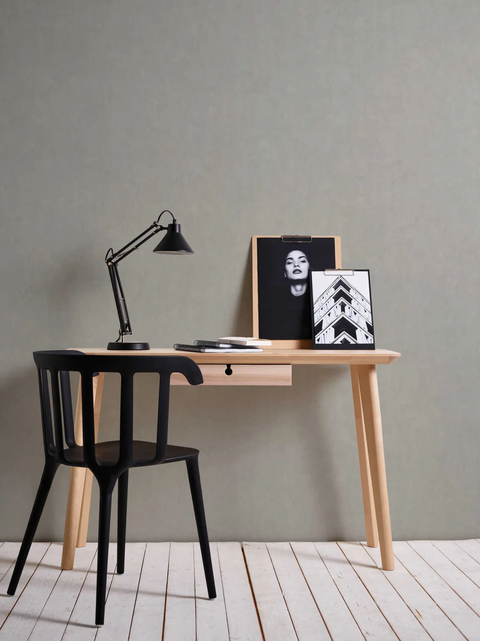 Vliestapete Uni Meliert taupe AS Creation 38024-1