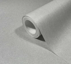 Vliestapete Uni Metall Optik Grau Silber Glitzer 86570