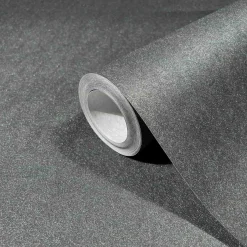 Vliestapete Uni Metall Optik Anthrazit Glitzer 86566