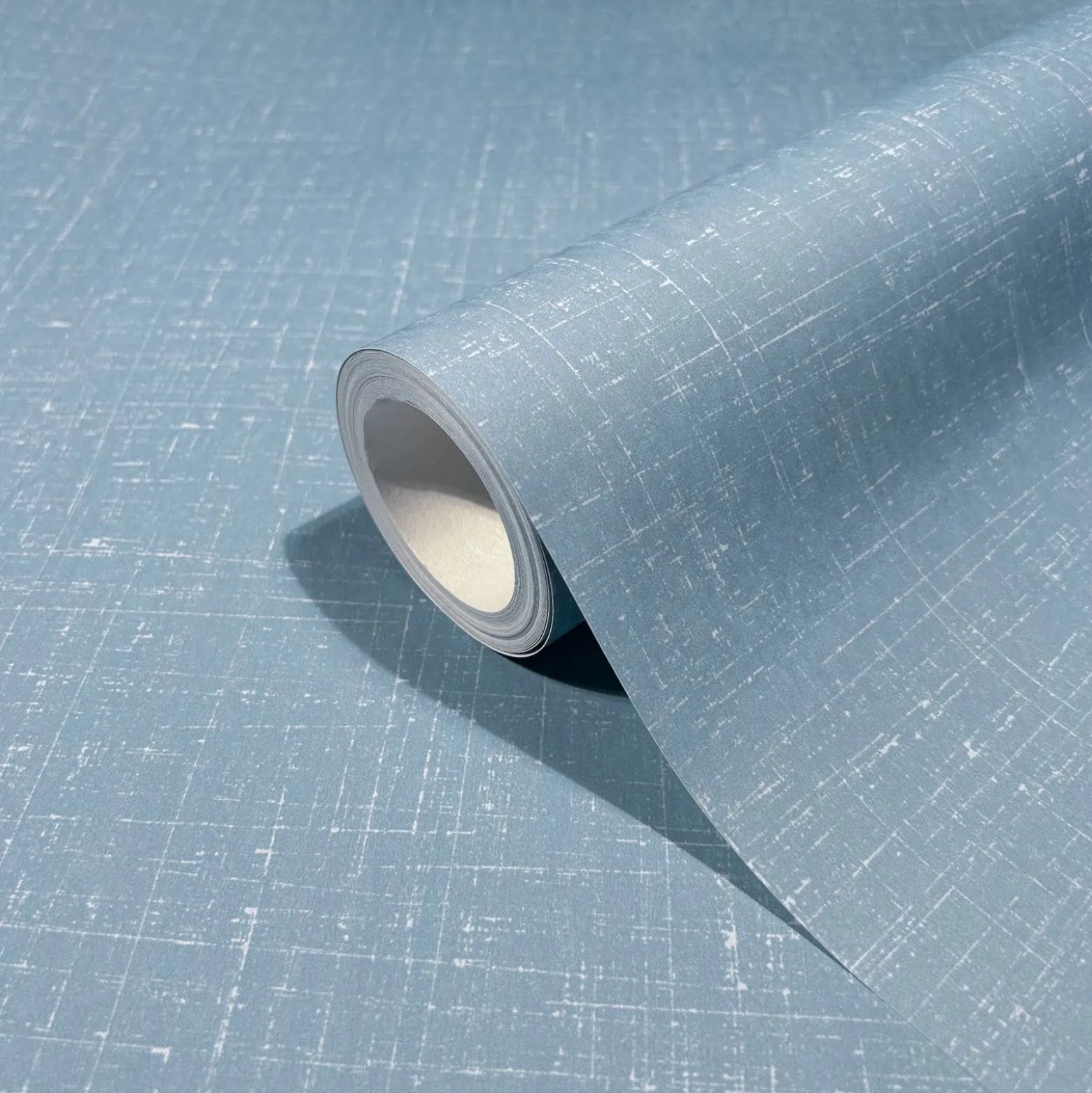 Vliestapete Uni Metall Struktur Optik Blau 47632