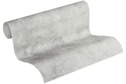 Vliestapete Uni mit Struktur cremegrau Glanz 37425-4