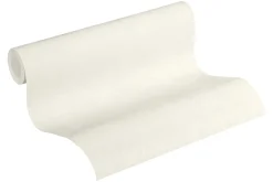 Vliestapete Uni mit Struktur creme Glanz 37425-1