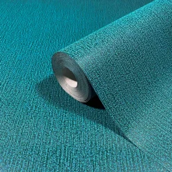 Vliestapete Uni Modern Struktur Petrol Blau 82482