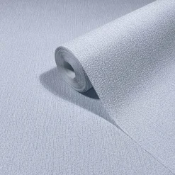 Vliestapete Uni Modern Struktur Hellblau Weiß 82483