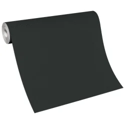 Vliestapete Uni Modern Textil Optik Schwarz 10393-47
