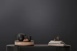 Vliestapete Uni Modern Textiloptik Schwarz 3957-26
