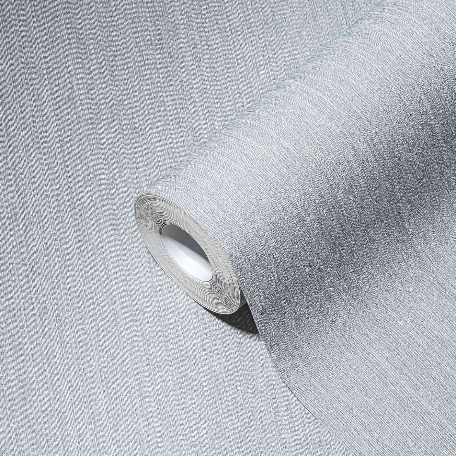Vliestapete Uni Streifen Struktur grau-blau 38098-5